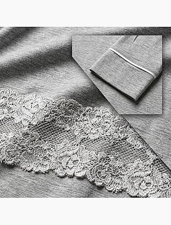 Camisón mujer OZABI botones encaje viscosa