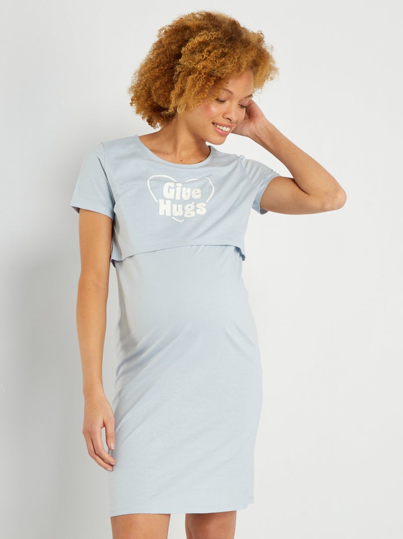 Camisón premamá AZUL - Kiabi