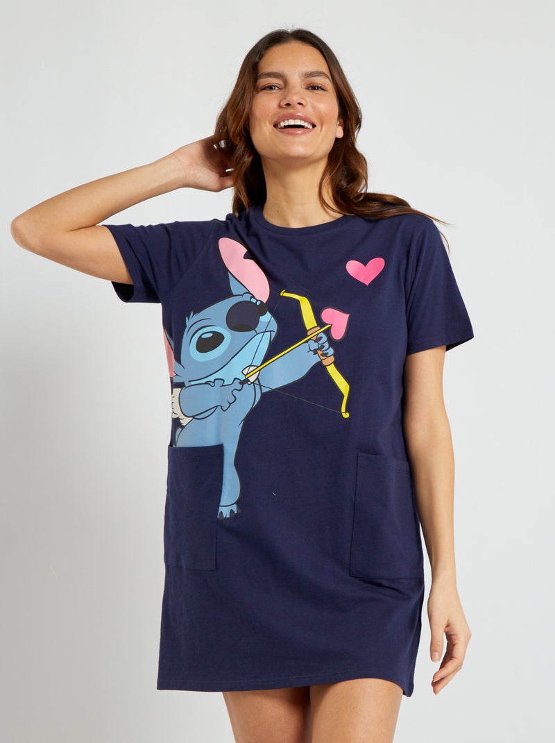 Camisón 'Stitch' azul marino - Kiabi