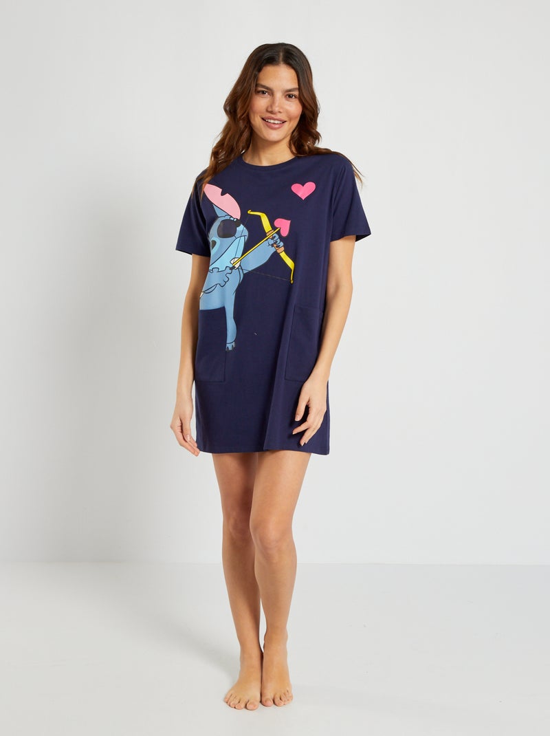 Camisón 'Stitch' azul marino - Kiabi