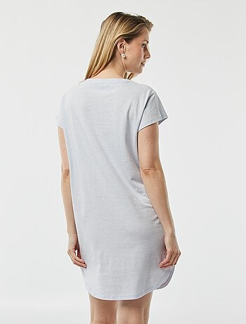 Camisón tipo camiseta de mezcla de lino