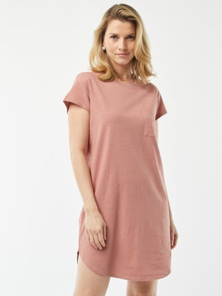 Camisón tipo camiseta de mezcla de lino