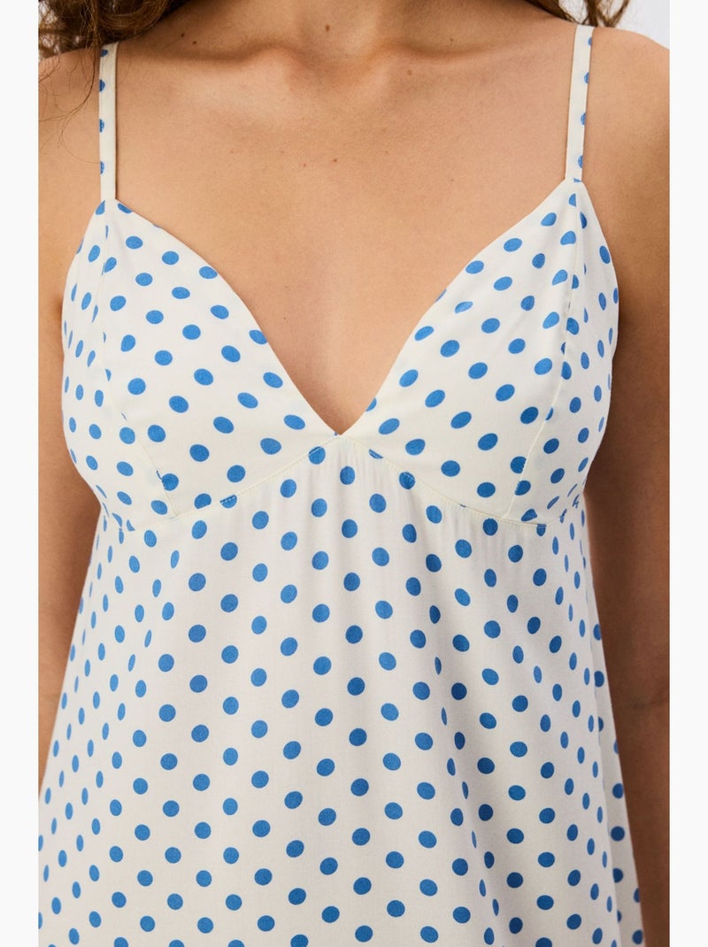 Camisón vacation de lunares penti Blanco roto - Kiabi