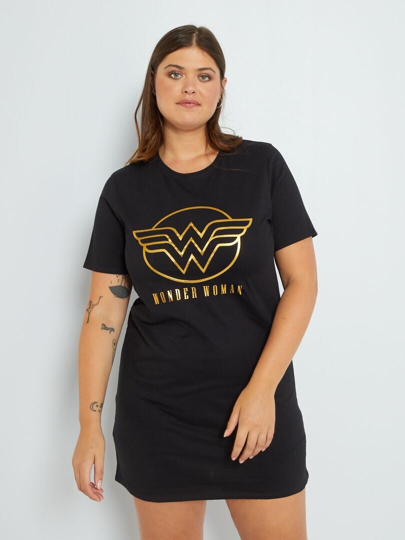 Camisón 'Wonder Woman' negro - Kiabi
