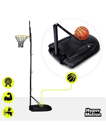 Canasta baloncesto ajustable 160-260 cm aro 45 cm base 45 L HyperMotion