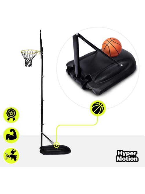 Canasta baloncesto ajustable 160-260 cm aro 45 cm base 45 L HyperMotion - Kiabi