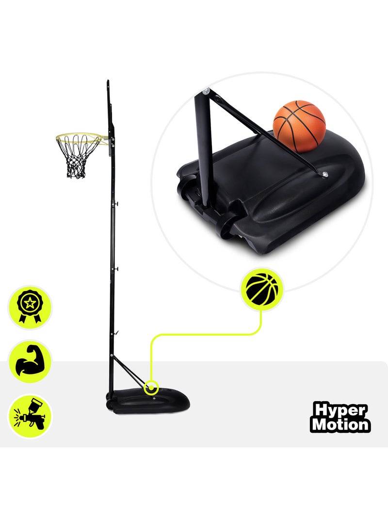 Canasta baloncesto ajustable 160-260 cm aro 45 cm base 45 L HyperMotion Negro - Kiabi
