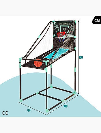 Canasta de baloncesto con estructura de retorno y marcador electrónico cb games
