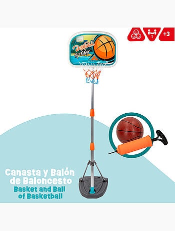 Canasta y balón de baloncesto cb sports