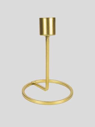 Candelabro metálico dorado