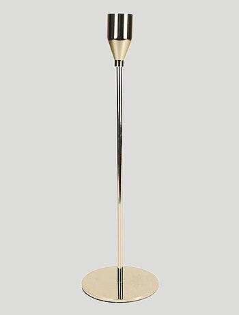 Candelabro metálico dorado