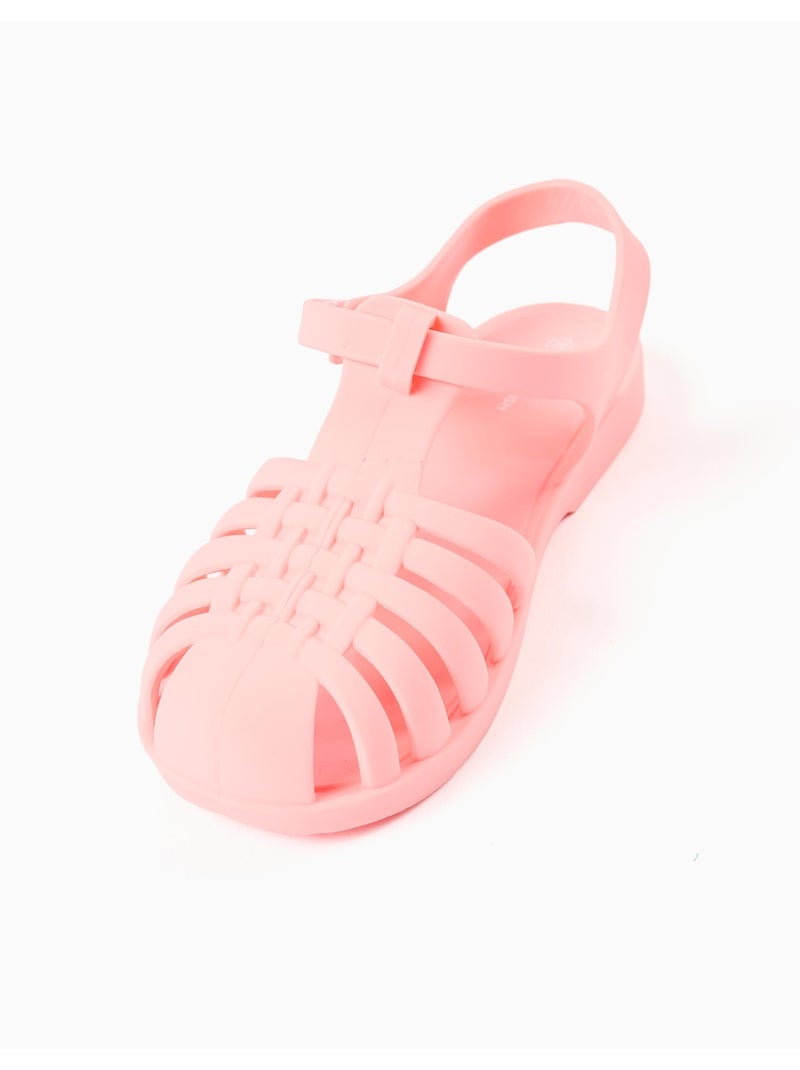 Cangrejeras de goma con tira autoadherente Naranja coral - Kiabi