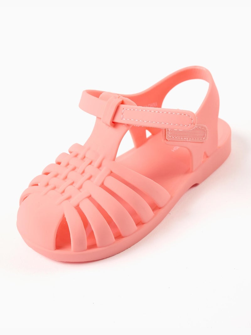 Cangrejeras de goma con tira autoadherente Naranja coral - Kiabi