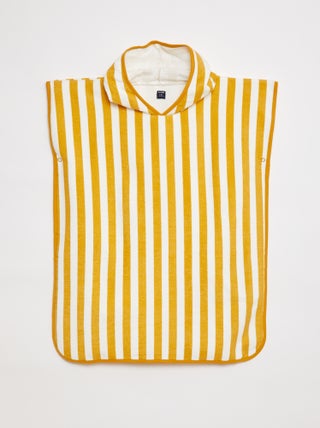Capa de baño con capucha a rayas