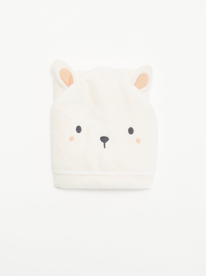 Capa de baño con capucha animada Blanco - Kiabi