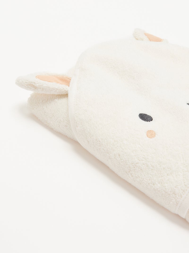 Capa de baño con capucha animada Blanco - Kiabi