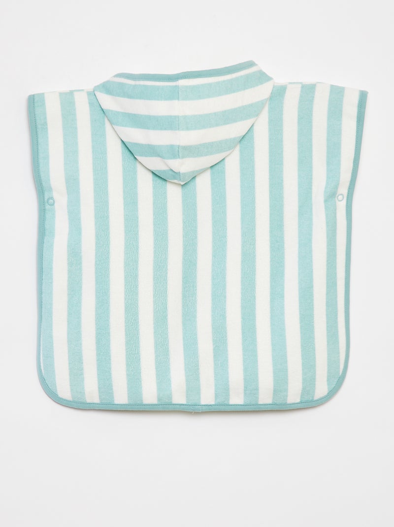 Capa de baño con capucha AZUL - Kiabi