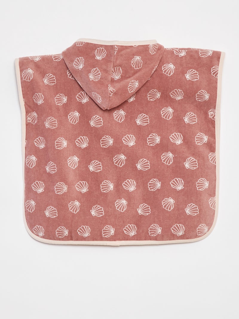 Capa de baño con capucha ROSA - Kiabi