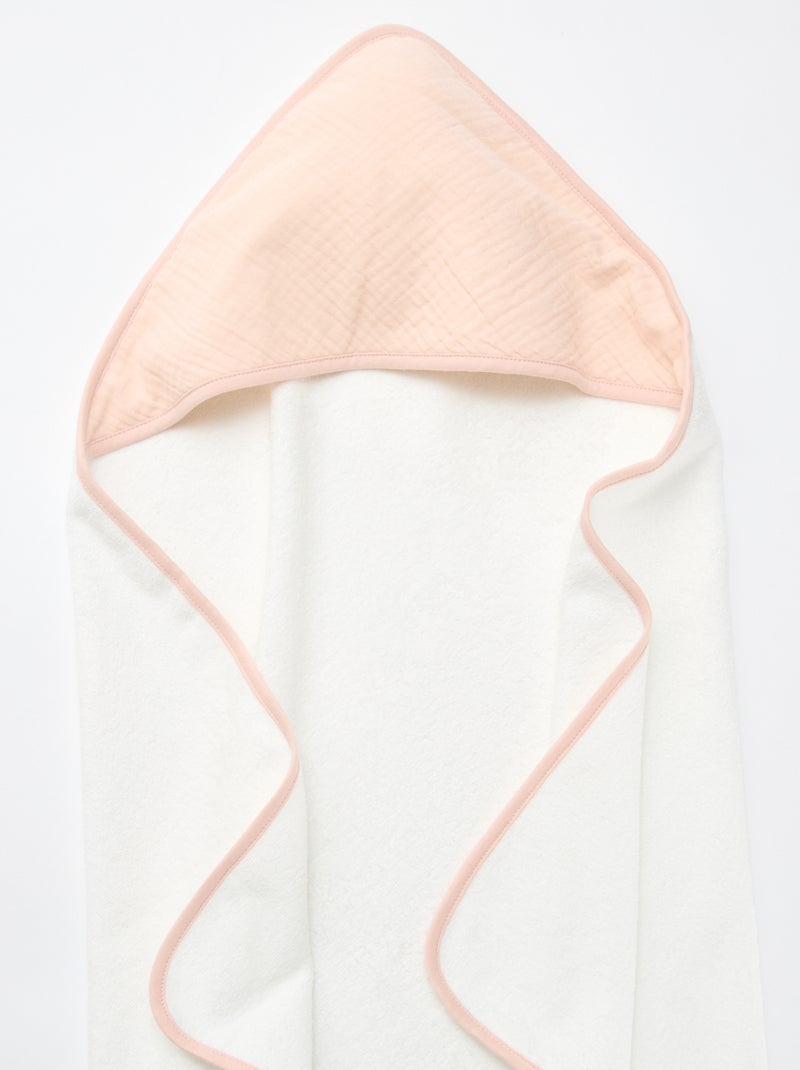 Capa de baño de algodón 62 x 104 cm Rosa - Kiabi