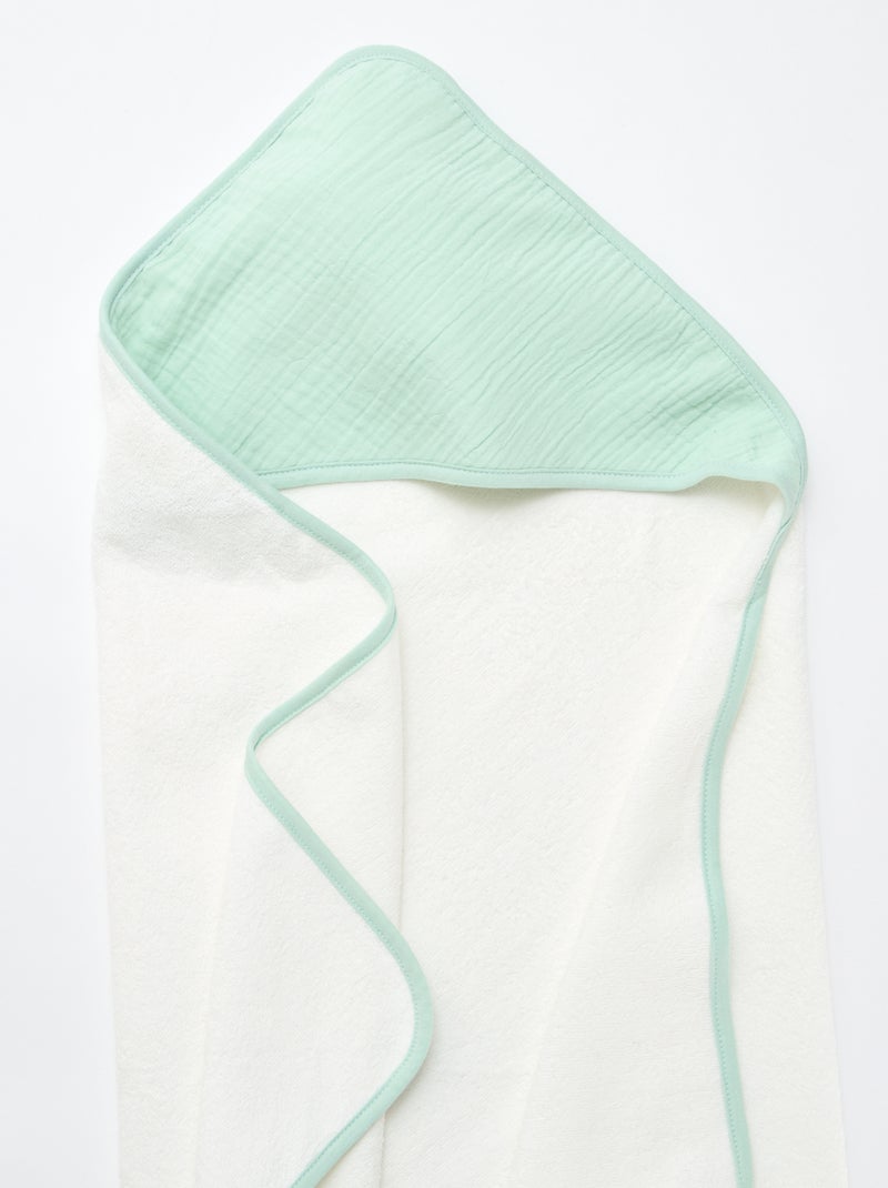 Capa de baño de algodón 62 x 104 cm Verde - Kiabi