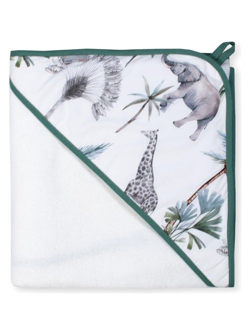 Capa de baño de algodón y fibras de bambú blanca, safari | SEVIRA KIDS - Kiabi