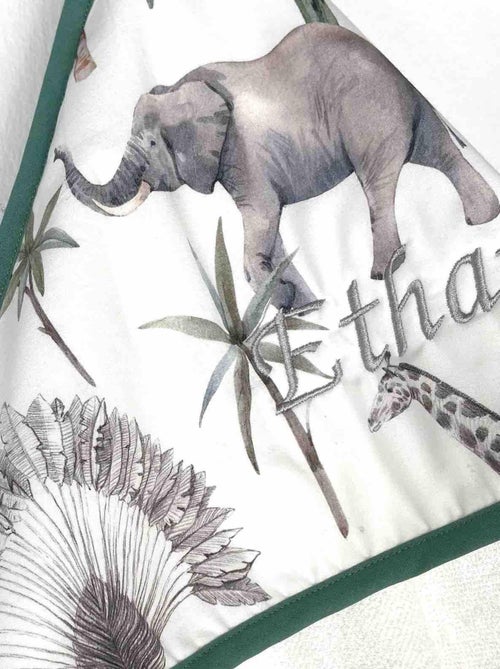 Capa de baño de algodón y fibras de bambú blanca, safari | SEVIRA KIDS - Kiabi