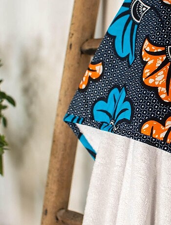 Capa de baño de algodón y fibras de bambú blanca, wax | SEVIRA KIDS