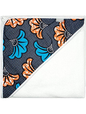 Capa de baño de algodón y fibras de bambú blanca, wax | SEVIRA KIDS