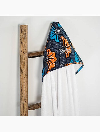 Capa de baño de algodón y fibras de bambú blanca, wax | SEVIRA KIDS