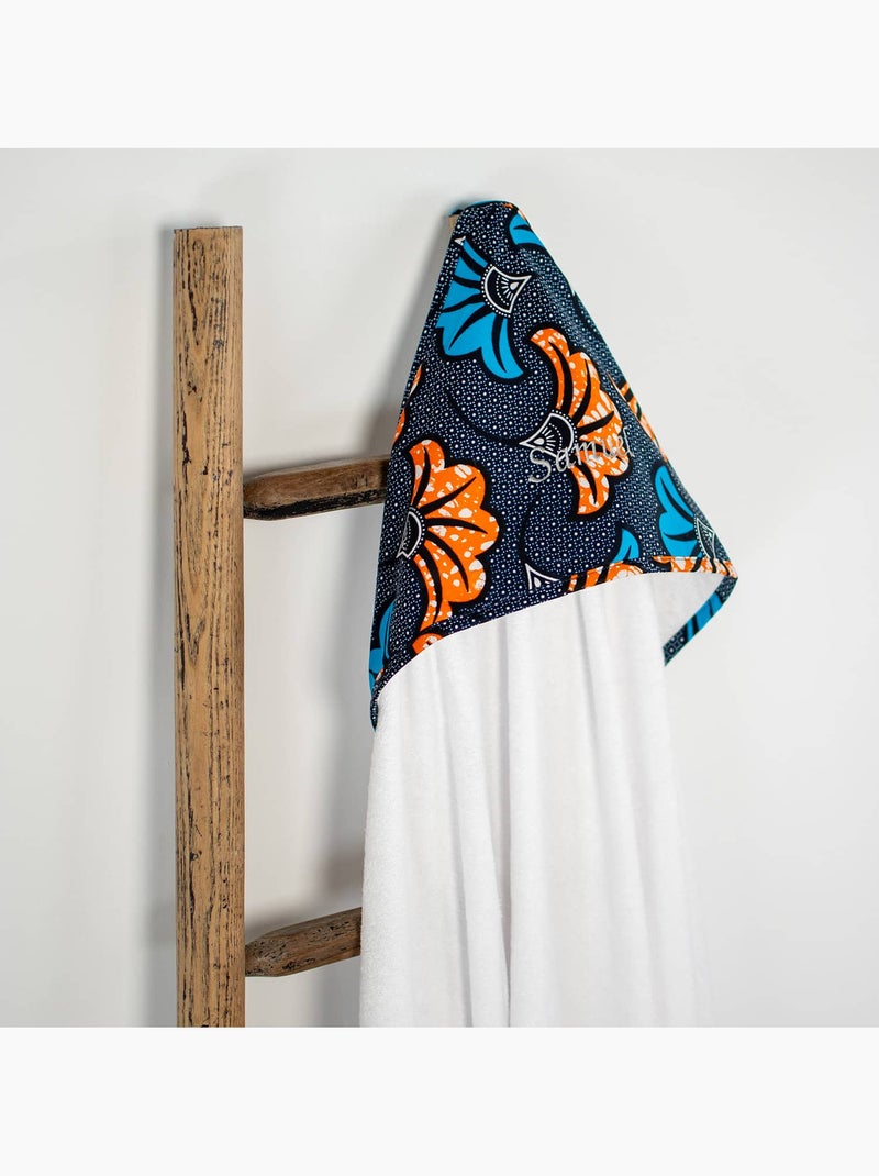 Capa de baño de algodón y fibras de bambú blanca, wax | SEVIRA KIDS Blanco - Kiabi