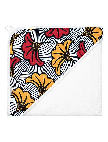 Capa de baño de algodón y fibras de bambú blanca, wax | SEVIRA KIDS