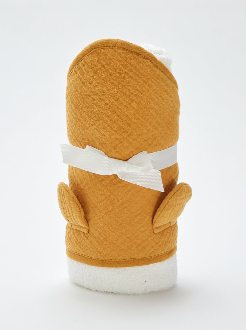 Capa de baño de gasa de algodón BEIGE - Kiabi