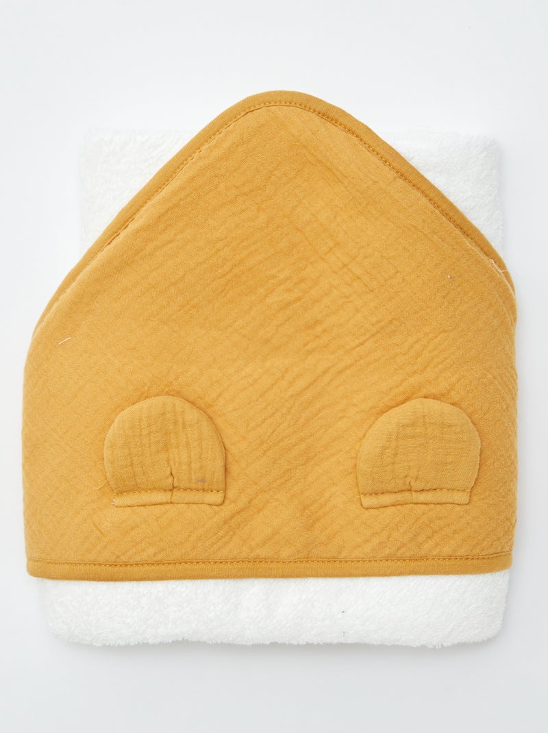 Capa de baño de gasa de algodón BEIGE - Kiabi