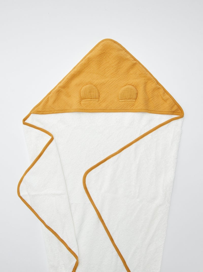 Capa de baño de gasa de algodón BEIGE - Kiabi