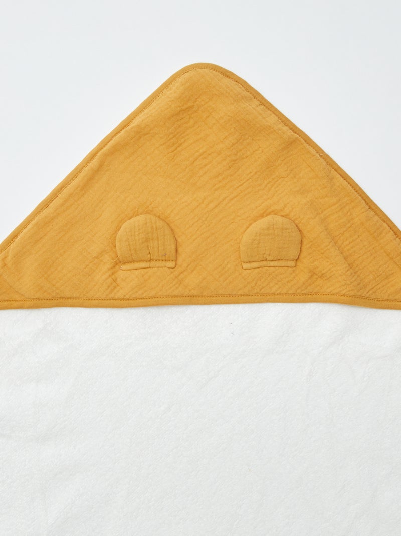 Capa de baño de gasa de algodón BEIGE - Kiabi