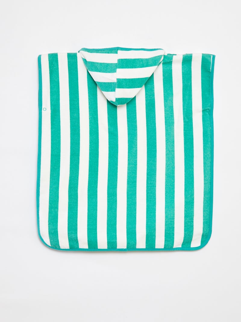 Capa de baño de rizo a rayas VERDE - Kiabi