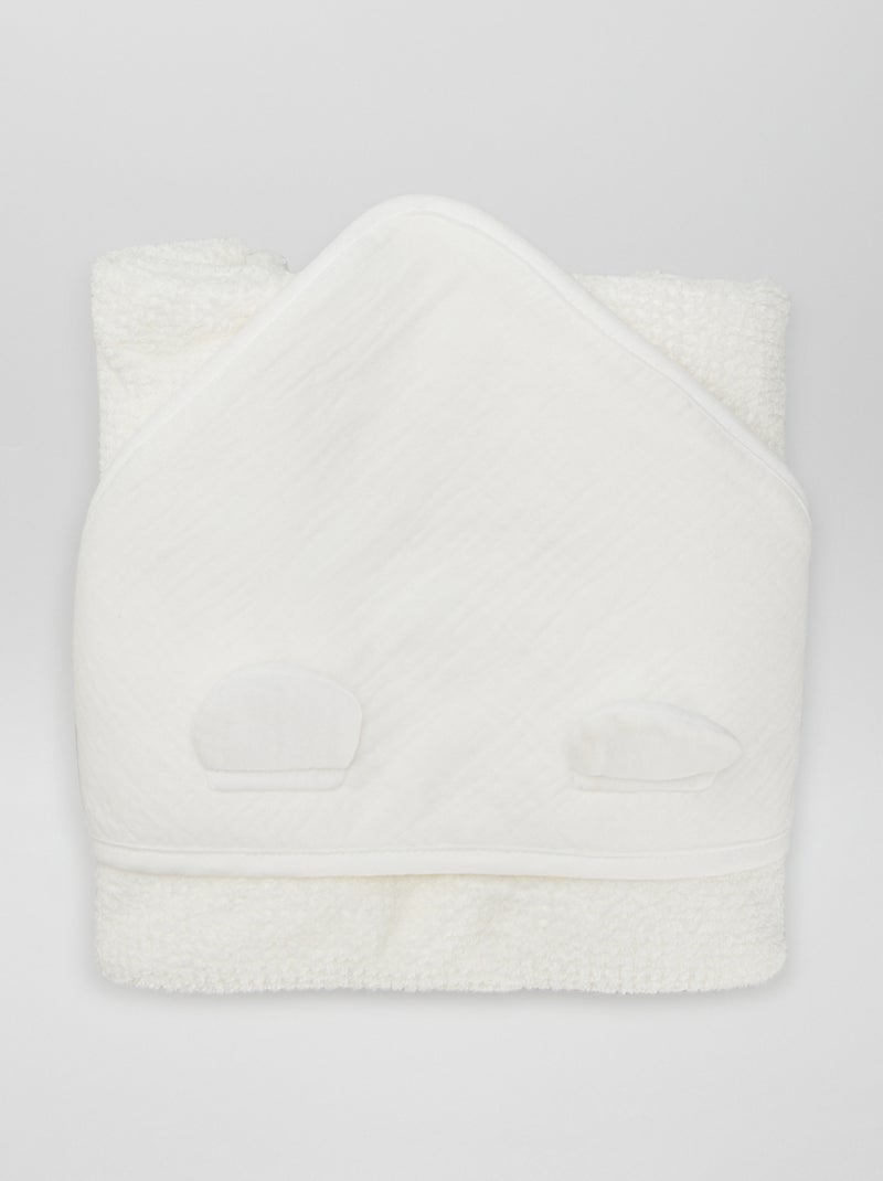 Capa de baño de rizo BLANCO - Kiabi