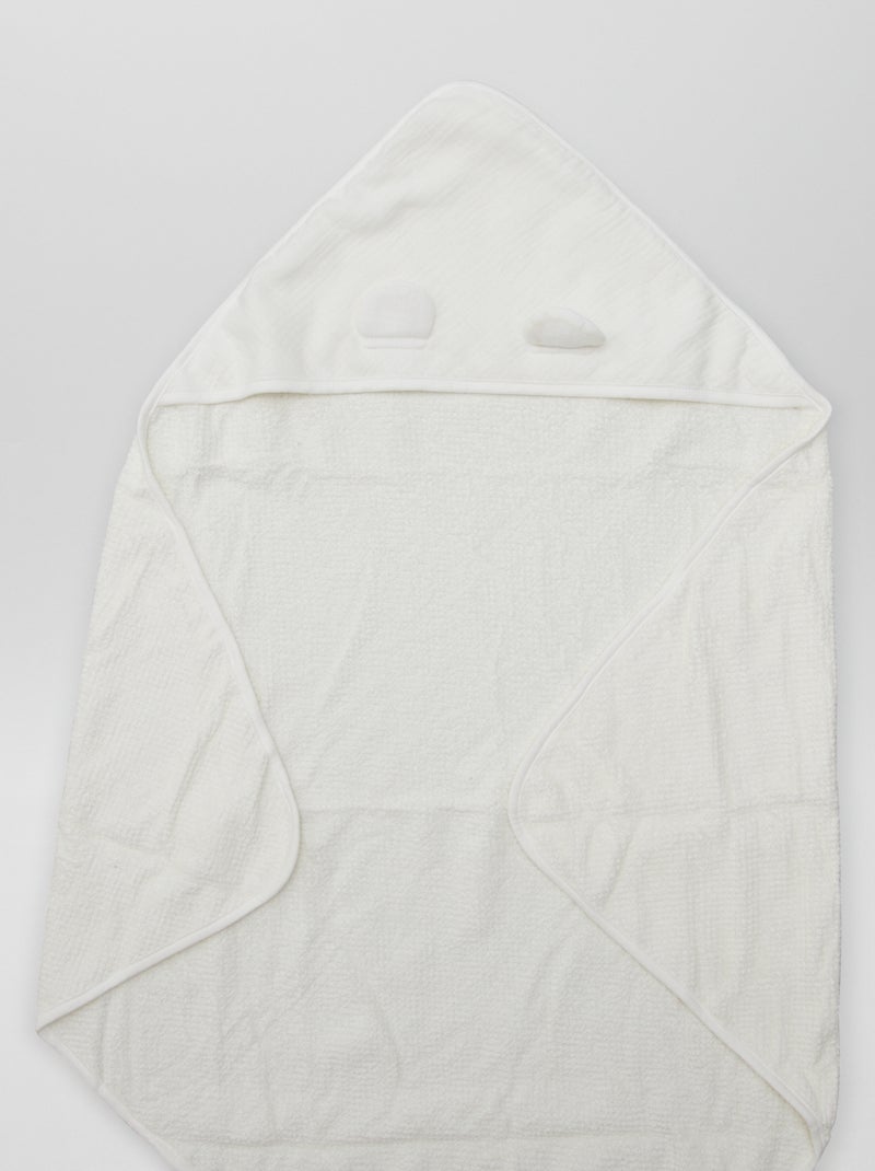 Capa de baño de rizo BLANCO - Kiabi