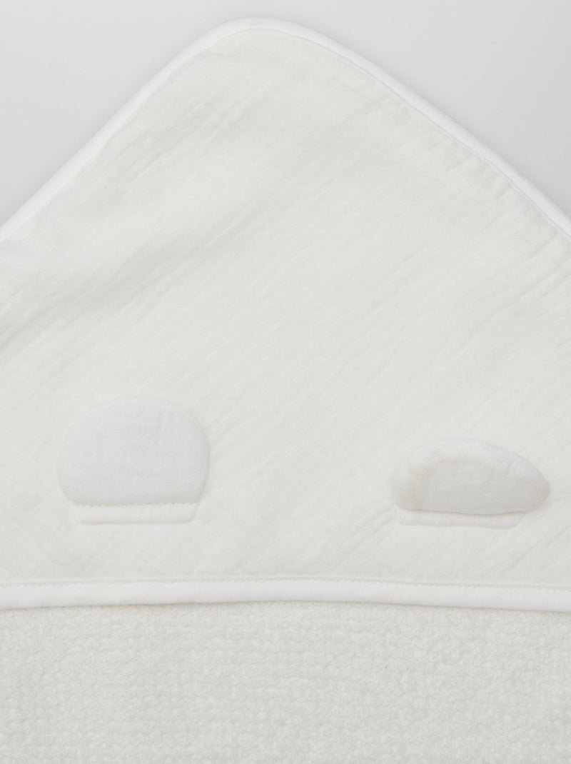 Capa de baño de rizo BLANCO - Kiabi