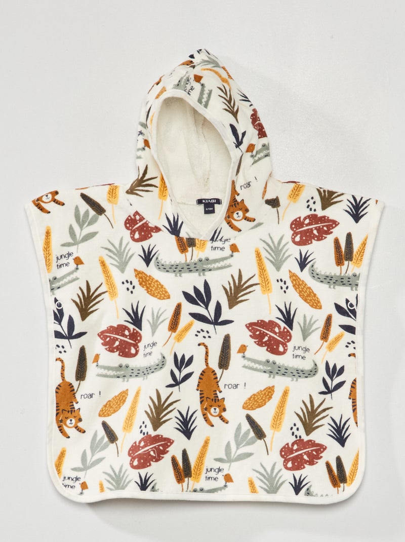 Capa de baño de rizo BLANCO - Kiabi