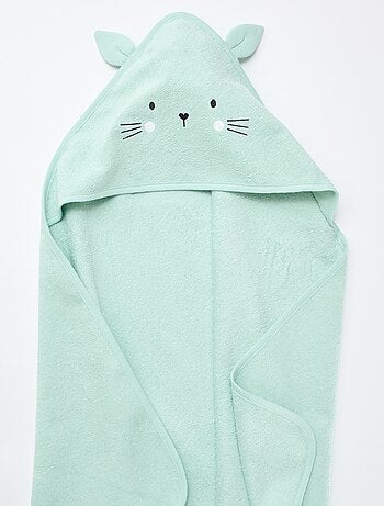 Capa de baño de rizo con orejitas de animales