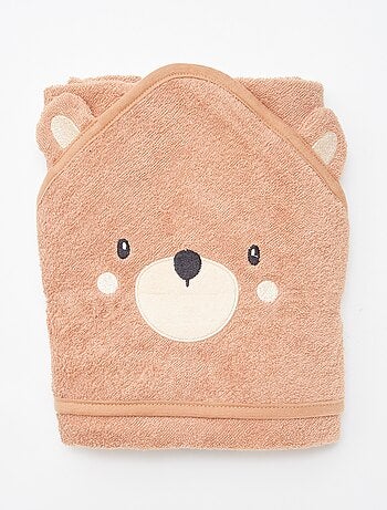 Capa de baño de rizo con orejitas de animales