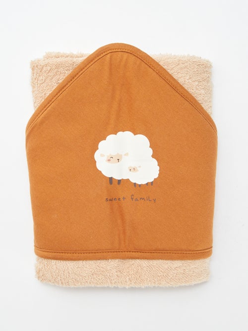Capa de baño de rizo estampada - 75 x 75 cm - Kiabi