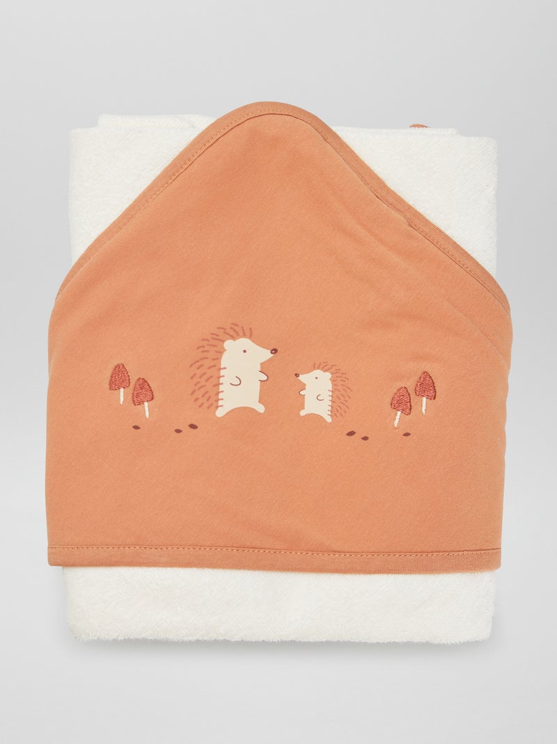 Capa de baño de rizo MARRON - Kiabi