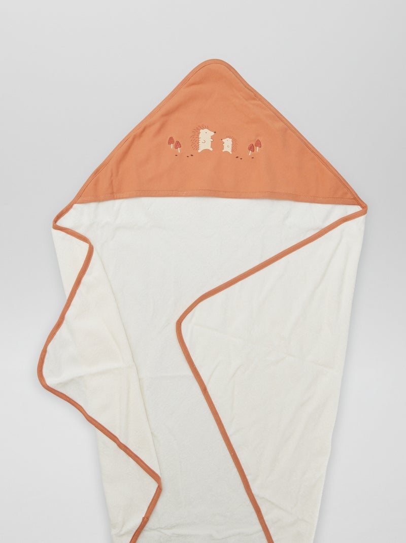 Capa de baño de rizo MARRON - Kiabi