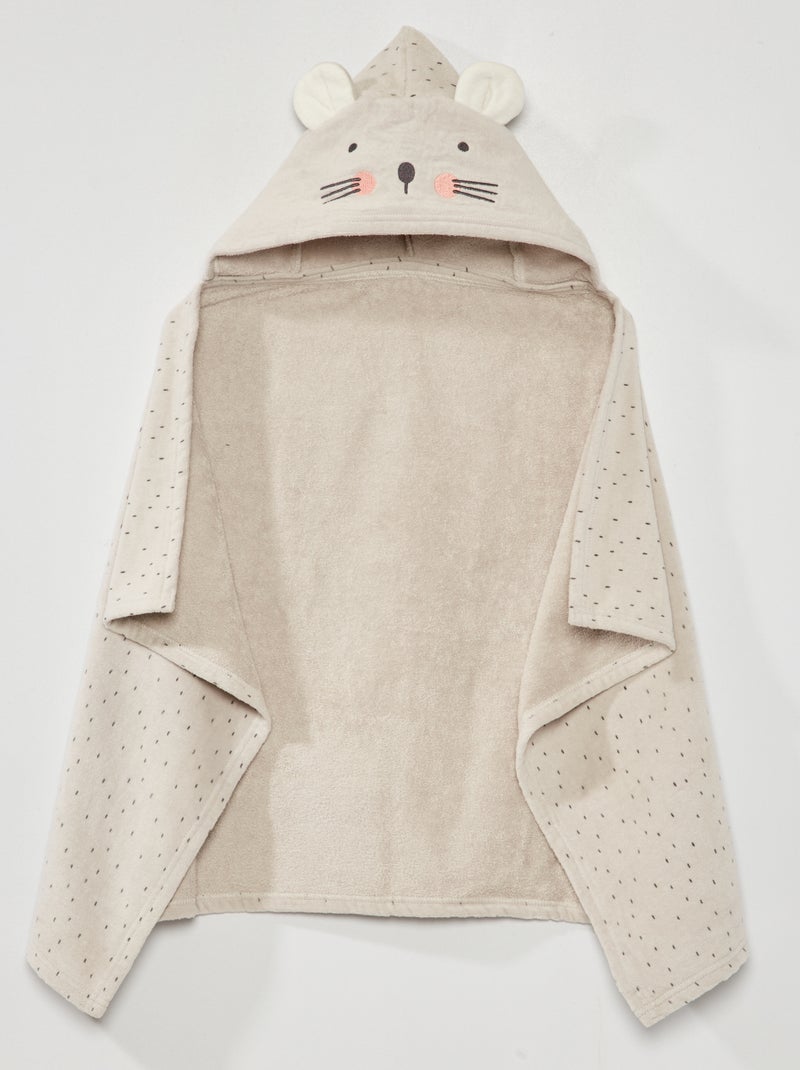 Capa de baño de rizo 'ratón' GRIS - Kiabi