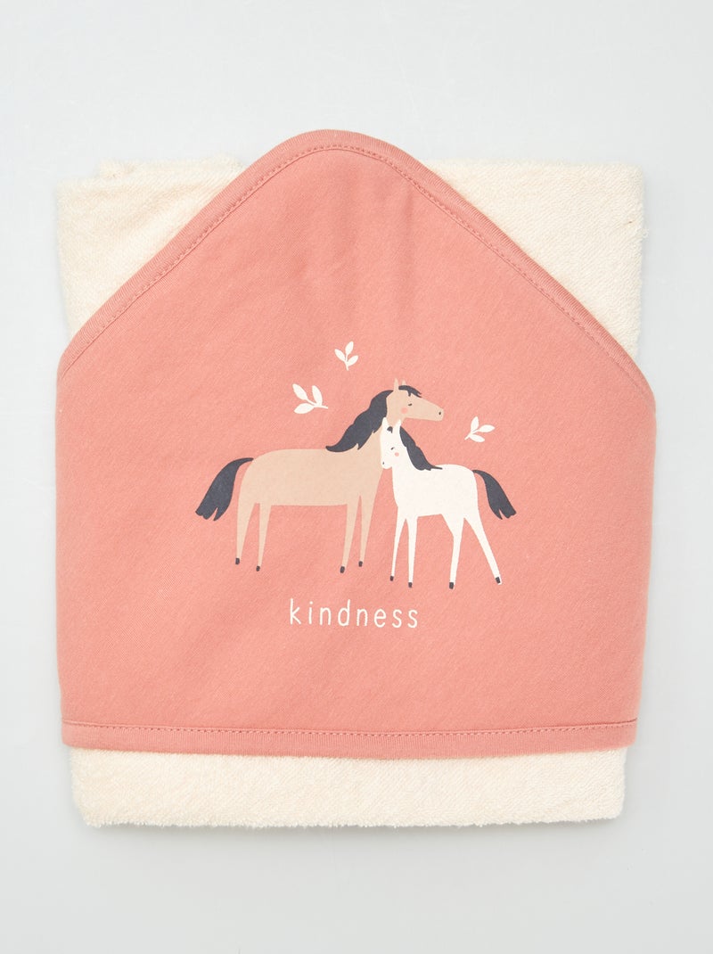 Capa de baño de rizo ROSA - Kiabi