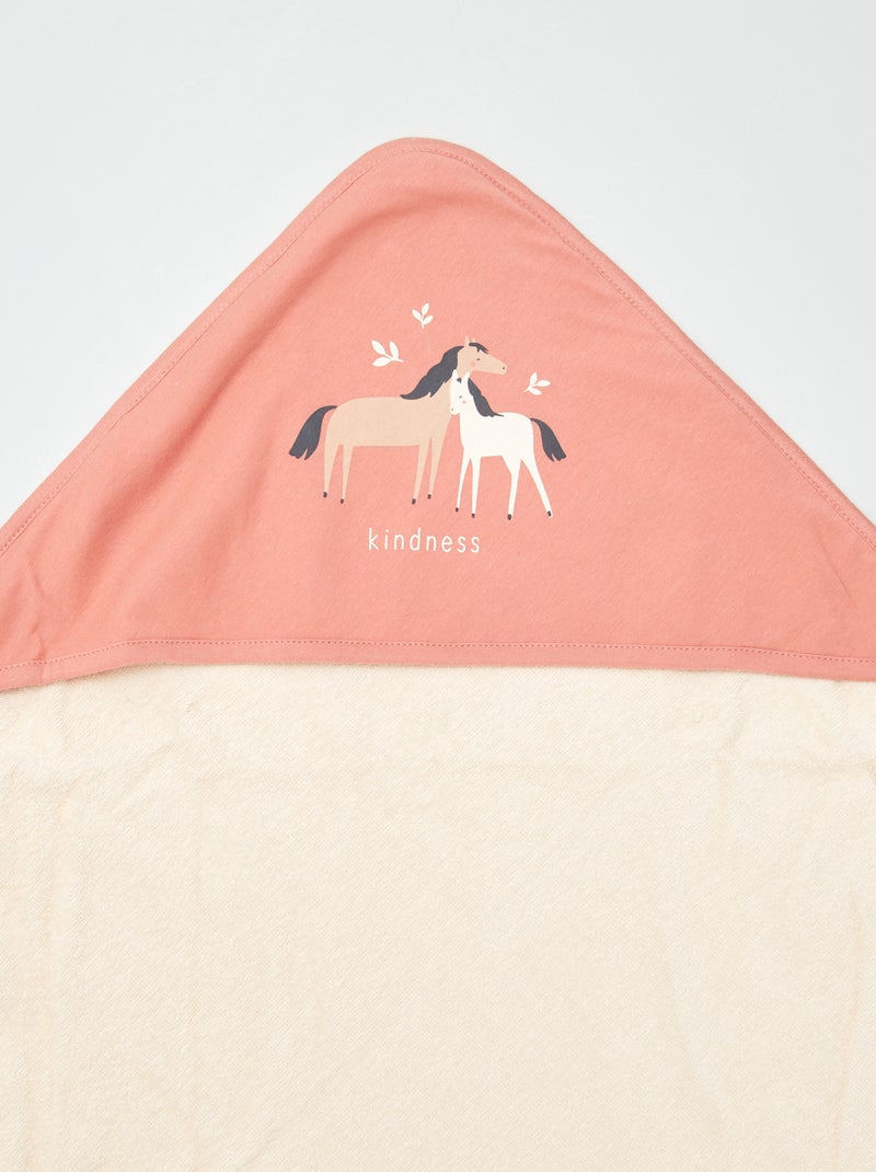 Capa de baño de rizo ROSA - Kiabi