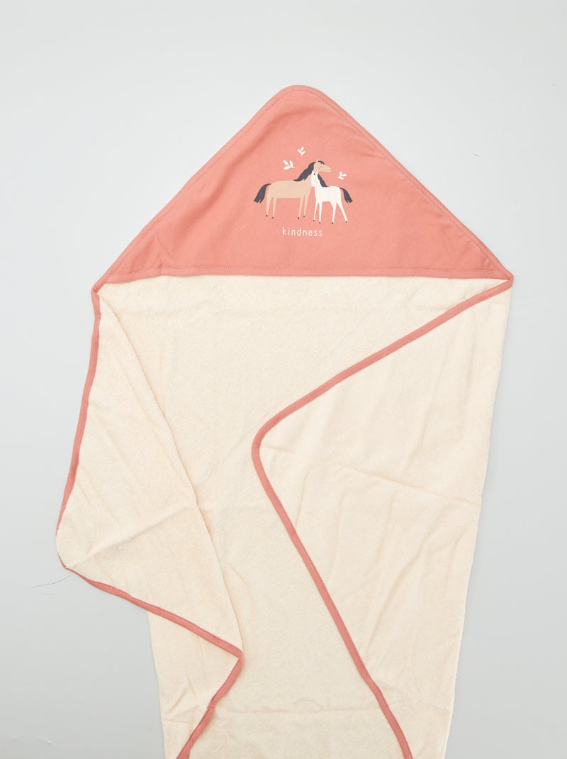 Capa de baño de rizo ROSA - Kiabi