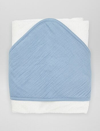 Capa de baño de rizo y gasa de algodón